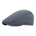 thumbnail image 1 of Classic Plaid Flat Cap, Gray Check Pattern, 1 of 6