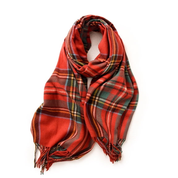 Classic Plaid Wrap Scarf for Women - Extra Long Soft Winter Scarf, Lightweight & Cozy Fashion Shawl, Giftable Accessory