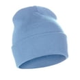 thumbnail image 1 of Classic Plain Cuffed Beanie Winter Knit Hat Skully Cap, Sky Blue, 1 of 2