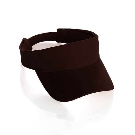 Classic Plain Unisex Sport Sun Visor Once Size Adjustable Tapeback Cap, Adult Men Women, Brown