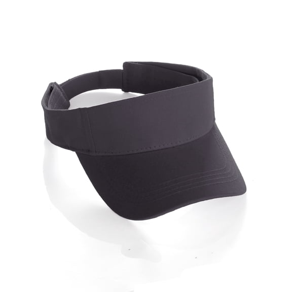 Classic Plain Unisex Sport Sun Visor Once Size Adjustable Tapeback Cap, Adult Men Women, Dark Grey