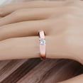 Classic Platinum/Rose Gold Plated Round Brilliant Cut Cubic Zirconia