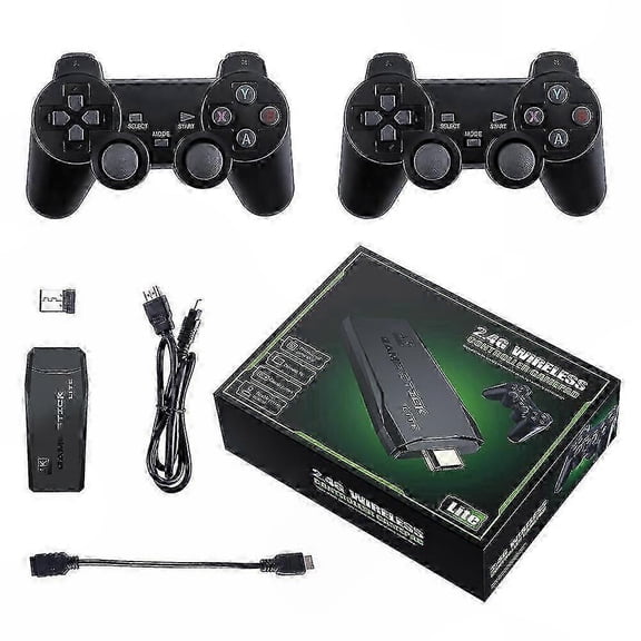 Classic Plug and Play Video Game Console with 10000 Arcade Titles, 4K HDMI Support, Dual Controllers for Nostalgic Entertainment