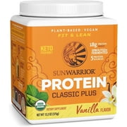 Sunwarrior Classic Plus Protein Vanilla Organic Vegan Protein Powder with BCAA 375g