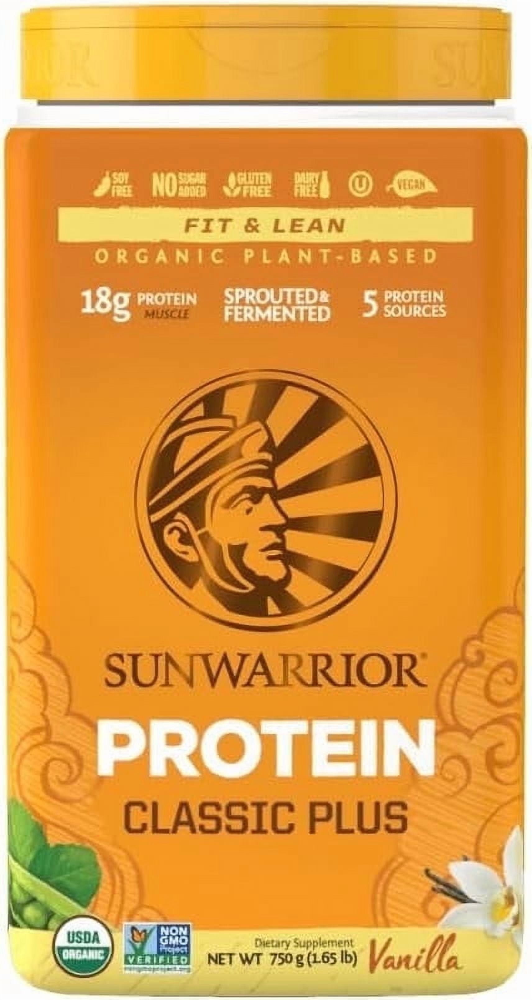 Sunwarrior Classic Plus Protein Vanilla Organic Vegan Protein Powder with BCAA 750g