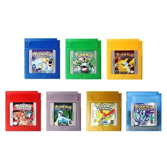 Classic Pocket Game Boy Series(All 7 Games) GBC Red Blue Crystal Golden Green Silver Yellow USA Version