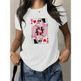 thumbnail image 1 of Classic Poker Womens Graphic Tee Shirt Vintage Card Design Tops Fashion Short Sleeve Round Neck White S-5XL, 1 of 5