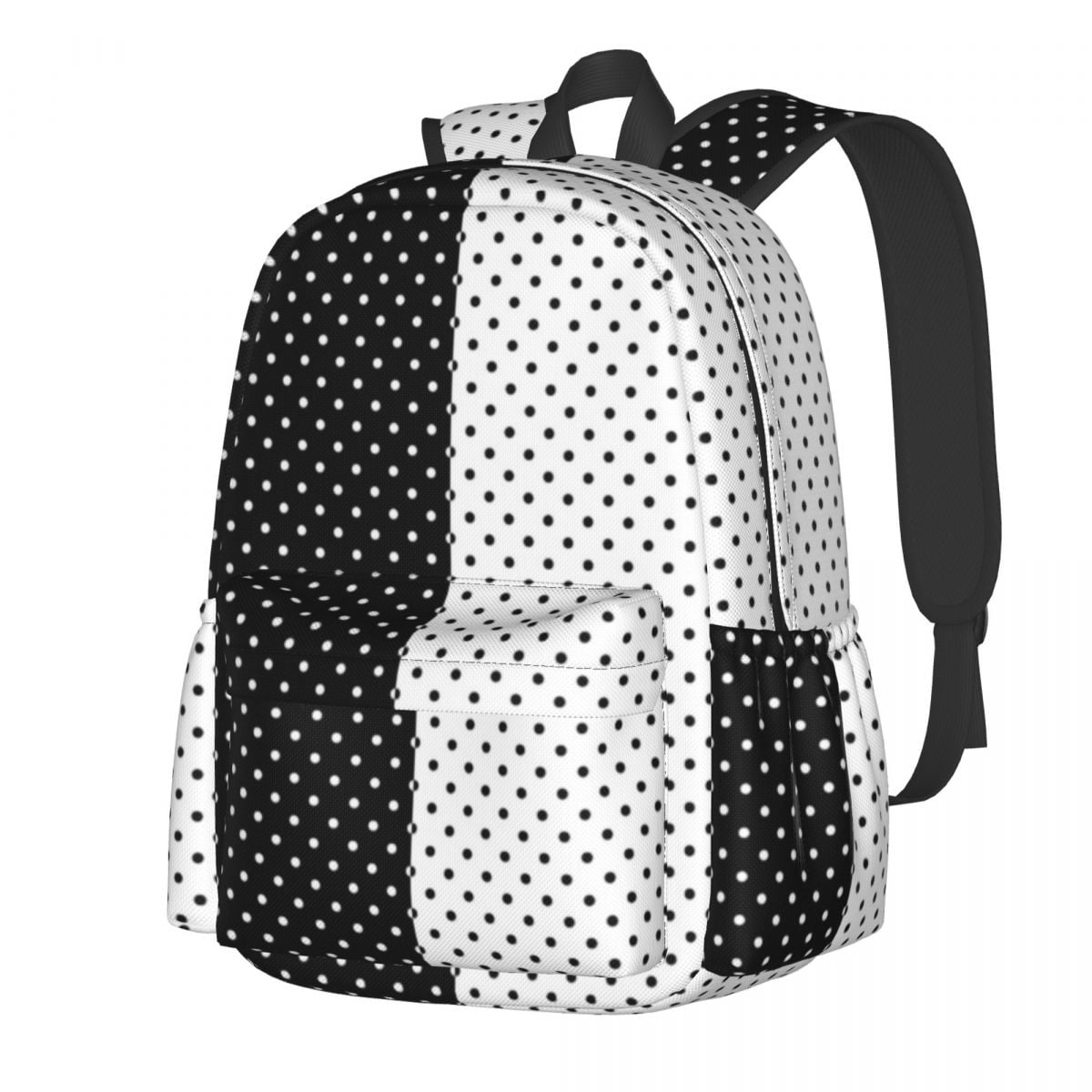 Classic Polka Dot Backpack White Black Polkadots Retro Pattern ...