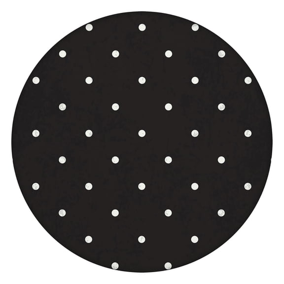 Classic Polka Dot Tablecloth with Retro Black and White Dots, Vintage Red Polka Dot Pattern, Minimalist Colorful Dots Texture