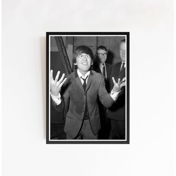 Classic Pop Icon Studio Session Monochromatic Studio Photography Art, Unframed Poster