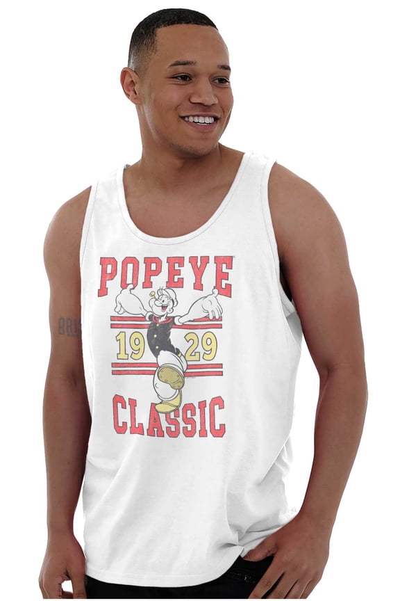Classic Popeye Vintage Varsity Tank Top T Shirts Men Women Brisco Brands 3X