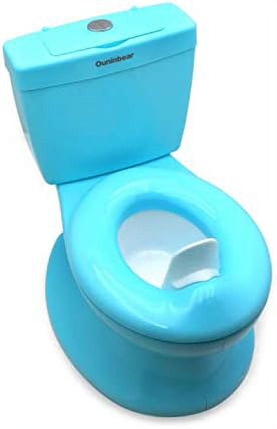 Classic Portable Blue Realistic Toddler Training Toilet W/Flushing