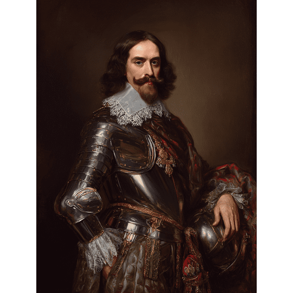 Classic Portrait Canvas Wall Art,Historical Decor for Living Room Bedroom Office Dining Room Hotel Lobby Study