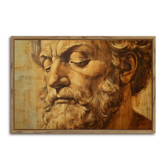 Classic Portrait Woodart Horizontal Canvas Wall Art with Lightweight Foam Frame - Durable and Ready to Hang, Modern Decorative Print for Living Room, Bedroom, Or Office