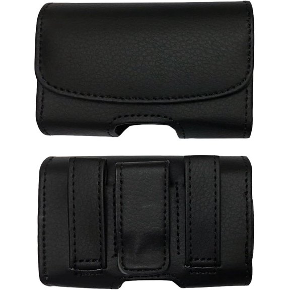 Classic Pouch with Belt Clip for Dexcom G6 (G7) Receiver (Horizontal1/BLACK)