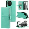 thumbnail image 1 of Classic Premium PU Leather Flip Case for iPhone 14 Plus, Wallet Case with Card Slots & Cash Pocket Kickstand Wrist Strap Full Body Protection Folio Case Cover for iPhone 14 Plus, Green, 1 of 7