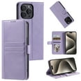 thumbnail image 1 of Classic Premium PU Leather Flip Case for iPhone 14 Pro Max, Wallet Case with Card Slots & Cash Pocket Kickstand Wrist Strap Full Body Protection Folio Case Cover for iPhone 14 Pro Max, Purple, 1 of 8
