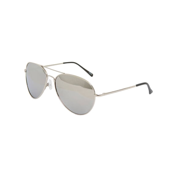 Classic Premium Silver Mirror Lens Aviator Sunglasses + Free Micro Case