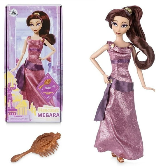 Classic Princess Megara 11.5 Doll & Brush Hairbrush Figure Holiday Hercules