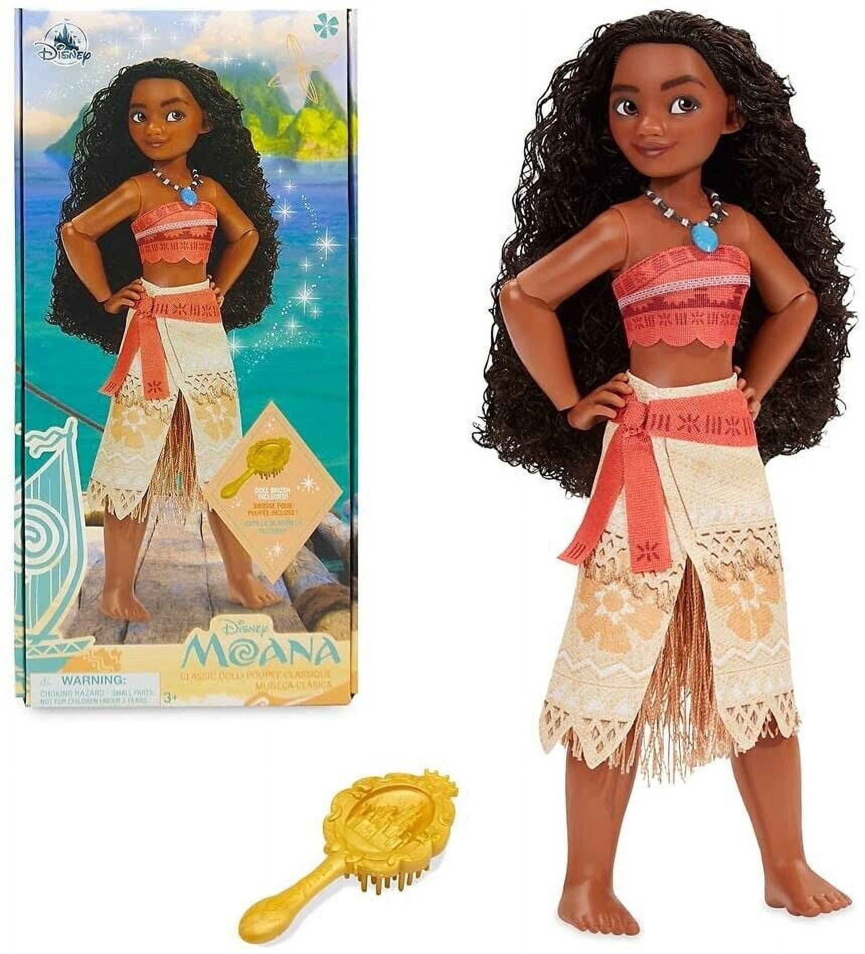 Classic Princess Moana 11.5” Doll & Brush Hairbrush Figure Holiday Gift