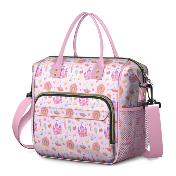 Classic Princess Pattern Womens Lunch Box for Work,Insulated Large Lunch Bag for Tween and Teen,Loncheras Para Mujer,Leakproof Adult Lunch Bag for Work,Beach,Travel,Picnic,Camping