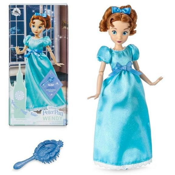 Classic Princess Wendy 11.5 Doll & Brush Hairbrush Figure Peter Pan Peterpan