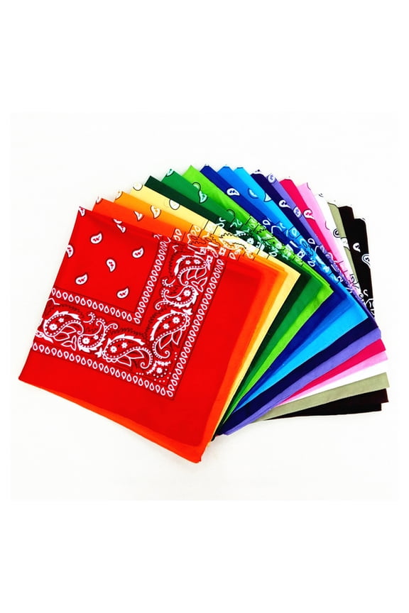 Classic Printed Square Handkerchiefs, Retro Hip Hop Headscarf Wraps, Multi Functional Outdoor Face Masks, Double Sided Motif Paisley Bandanas with Multi Color Selection