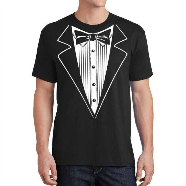 Classic Printed Tuxedo Ball Wedding Party Mens T Unisex Comfort Tee T