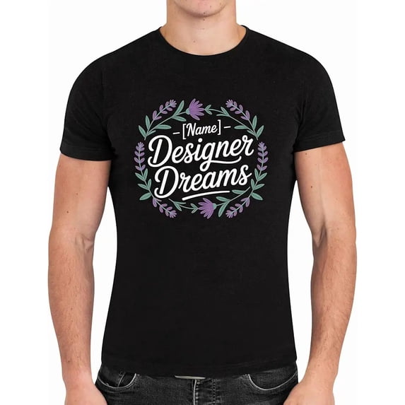 Classic Professional T-Shirt with Name Occupation Trend Professionals - Designer Dreams Black