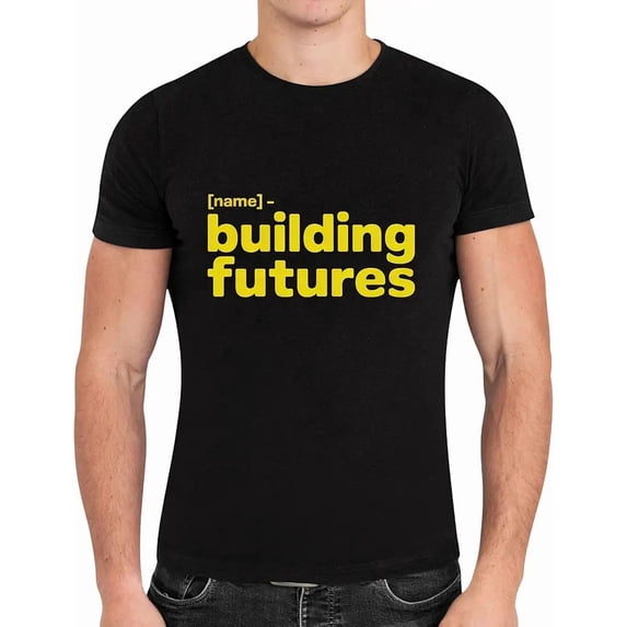 Classic Professional T-Shirt with Name Occupation Trend Work Force - Building Futures Black
