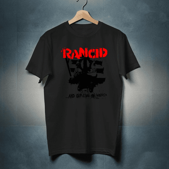 Classic RANCID T-shirt Punk Rock Tee Men's 100% Cotton White Unisex T Shirt, Crewneck