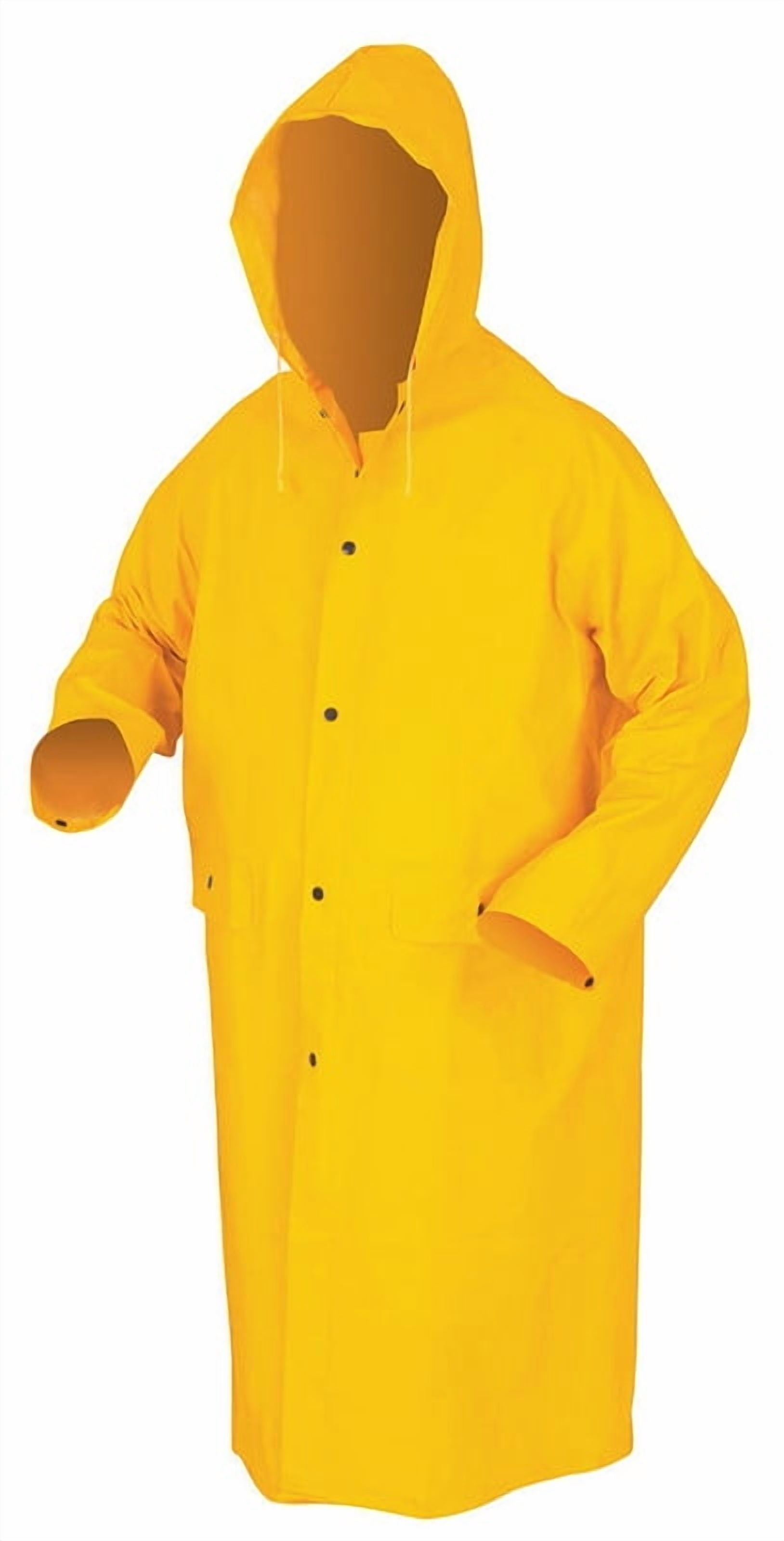 Classic Waterproof Rain Jacket, Detachable Hood, PVC/Polyester