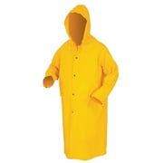 Classic 200CL Series Waterproof Raincoat with Detachable Hood, Yellow, PVC/Polyester, Size L