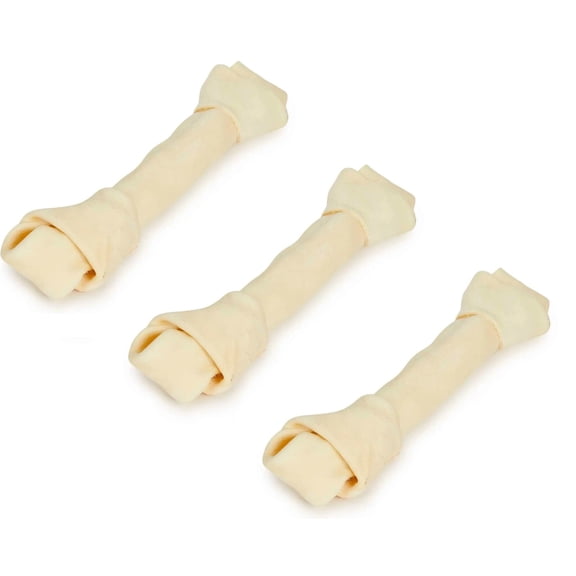 Classic Rawhide Dog Bones 13" to 14" All Natural No Preservatives Larger Breeds (3 Big Bones)
