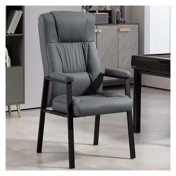 Classic Reception Chair with Padded Armrests and Sturdy Steel Frame,Ergonomic Guest Chair Single Sofa Lounge Arm Chairs for Office Waiting Room
