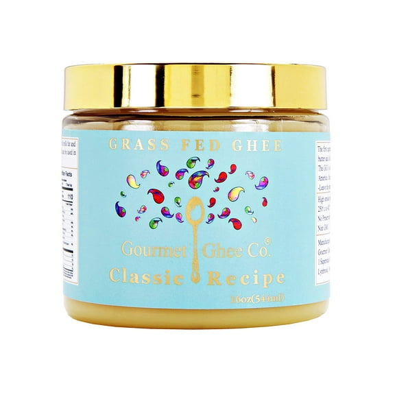 Classic Recipe Ghee Butter, By The Gourmet Ghee Company. Grass Fed, Casein & Lactose Free Ghee, 16oz