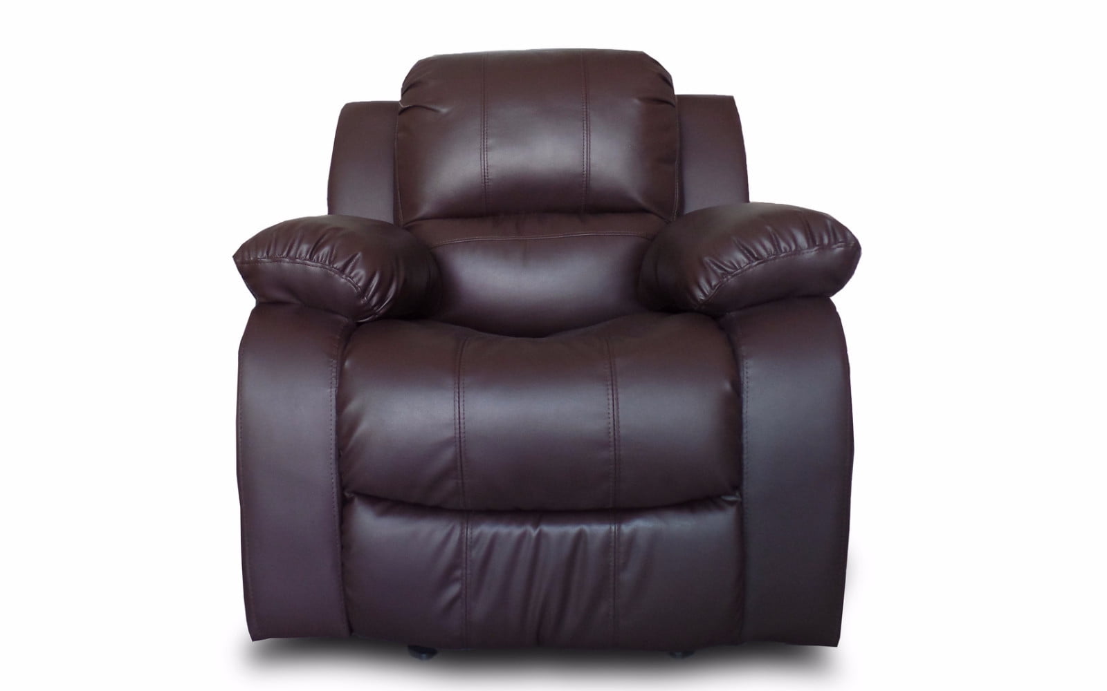 Classic reclining overstuffed single seat bonded leather recliner chair deals