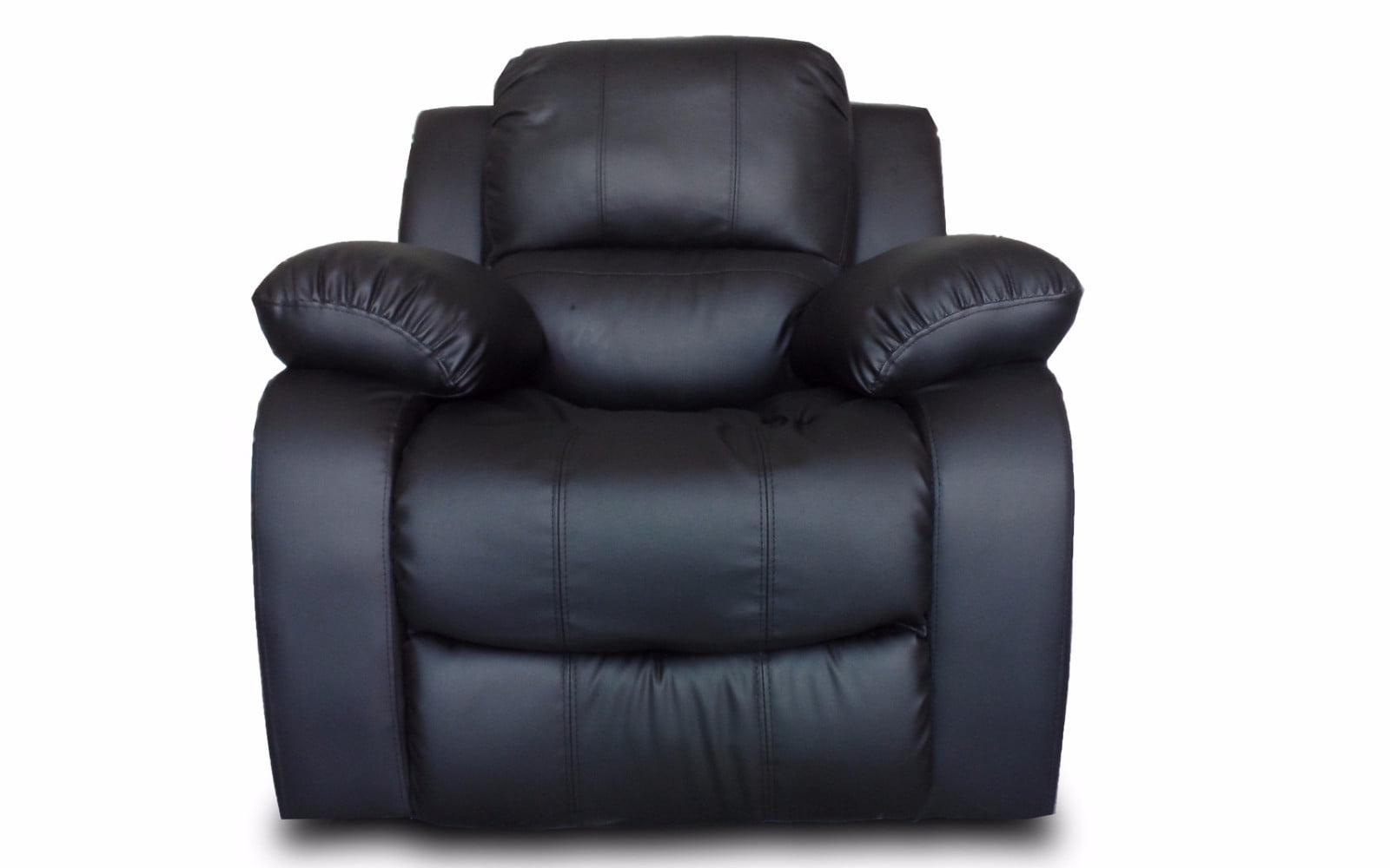 Classic reclining overstuffed single seat bonded leather recliner chair deals