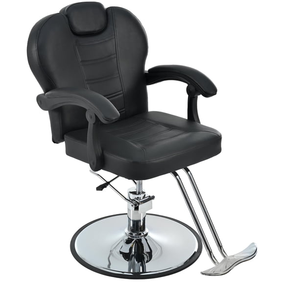 Classic Reclining barber Chair Salon Chair for Hair Stylist with Heavy Duty Hydraulic Pump, 360° Rotation, Tattoo Chair Shampoo Beauty Salon Equipment, Max Load Weight 330 Lbs