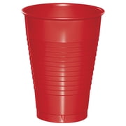Classic Red 12 oz Plastic Cups 60 Count for 60 Guests