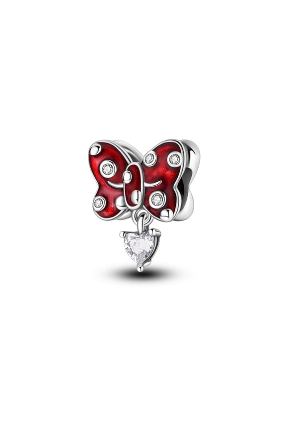 Classic Red Bow String Ornament Charm, Compatible with Most Bracelet, Charm for Bracelet