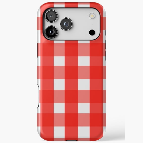 Classic Red Checkered Pattern iPhone Case 17 11 12 13 14 15 16 Pro Max