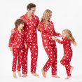 thumbnail image 1 of NIPAXO Family Matching Christmas Pajamas Set Button-Down Holiday Sleepwear Festive Print with Gingerbread Man & Snowflakes for Dad Mom Kids, 1 of 10