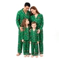 thumbnail image 1 of NIPAXO Family Matching Christmas Pajamas Set Long Sleeve Elf Hat & Candy Cane Print Holiday Sleepwear with White Piping for Dad Mom Kids, 1 of 10