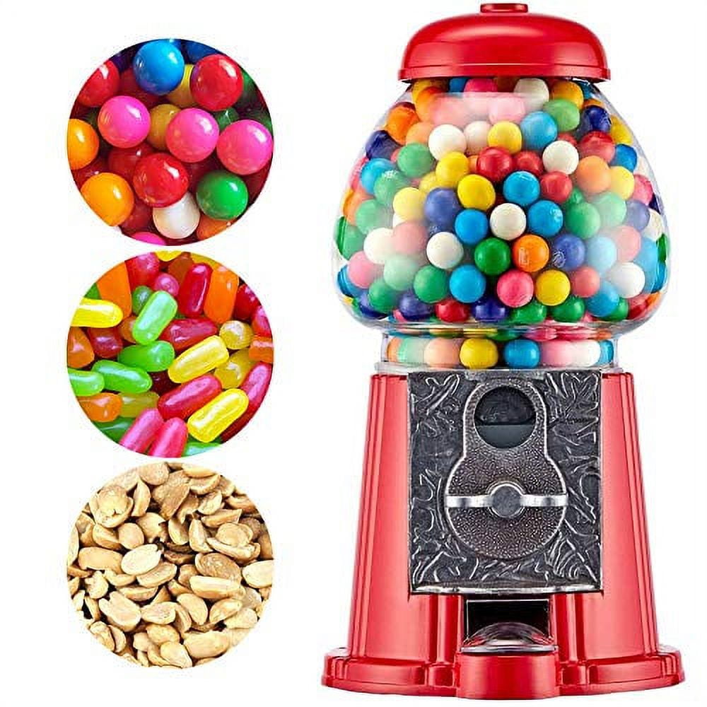 Classic Red Gumball Machine - Metal 11-Inch Antique Style for 0.62 Inch ...