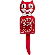 Kit Cat Klock Classic Red Limited Edition Wall Clock, Iconic Retro Vintage Cat Clock with Moving Eyes, Wagging Tail & Rolling Eyes