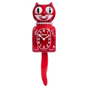 Classic Red Lady Kit Cat Clock 15.5" Full Size Kit-Cat Klock with Moving Eyes and Tail Retro Style