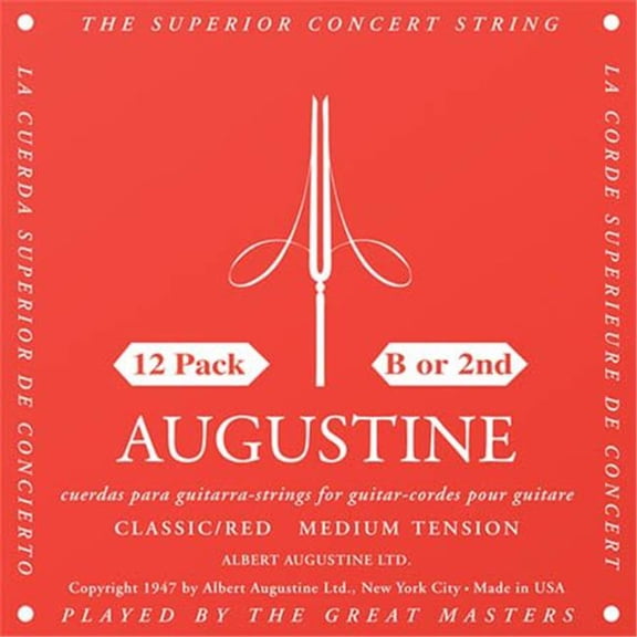 Classic/Red - Medium Tension Nylon Guitar Strings - Augustine Classical String Collection
