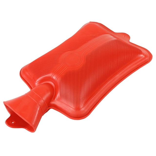 Classic Red Rubber Hot Water Bottle, Hot Compress, Pain Relief from