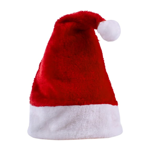 Classic Red Santa Hat for Adult Christmas Holiday Festive Party Celebration Accessory